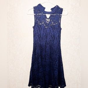 Blue Flowy lace dress
